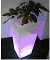 square flowerpot for rotational